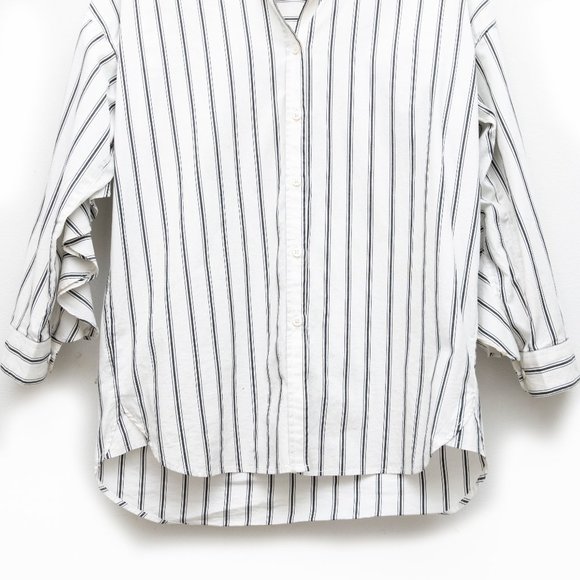 Joie Striped Button Down Long Sleeves Blouse - Picture 5 of 6